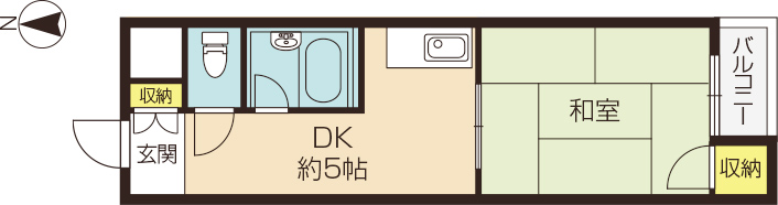 大阪市阿倍野区天王寺町北1丁目 賃貸マンションメゾン豊川 間取り図