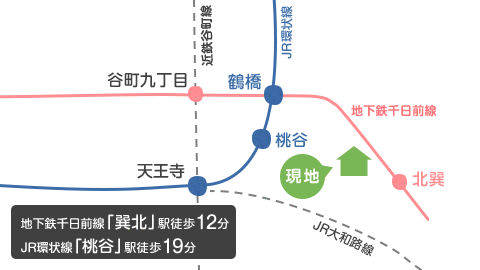 生野区巽北1丁目　路線図