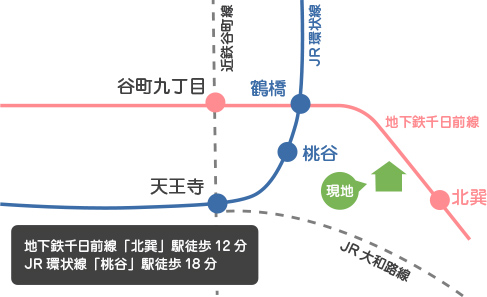 生野区中川5丁目 路線図