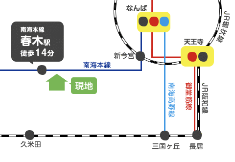 岸和田市中井町5丁目 路線図